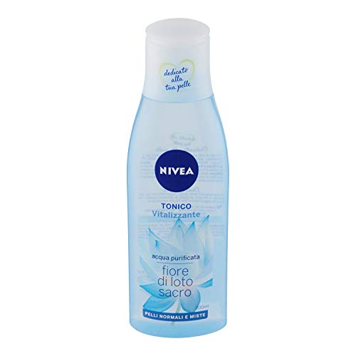 Nivea Tónico Vitalizante 200 ml Agua purificada Flor de Loto Sagrado - Pieles normales y mixtas