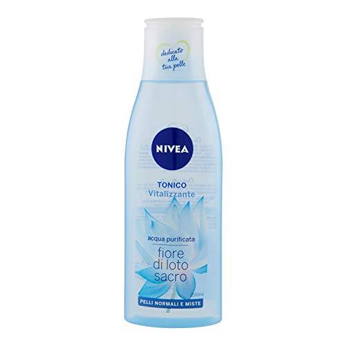 Nivea Tónico Vitalizante 200 ml Agua purificada Flor de Loto Sagrado - Pieles normales y mixtas