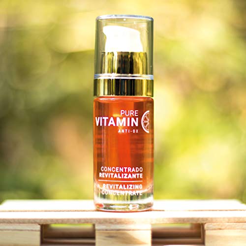 Noche Y Día Serum Concentrado Revitalizante Con Vitamina C Antioxidante - Pure Vitamin Anti-Ox, Sérum Iluminador Facial, 30 Mililitro