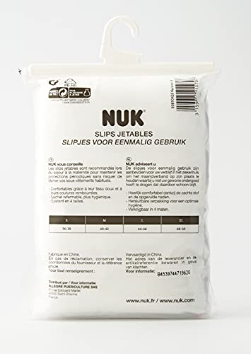 NUK braga 4 braguitas desechables (talla XL), color blanco