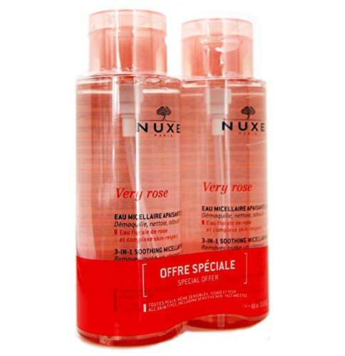 Nuxe Very Rose 400 ml, Agua Micelar Calamante Todo Tipo de Pieles.- PACK 2UN.