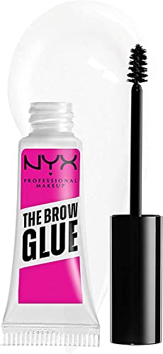 NYX Professional Makeup Fijador de Cejas Larga Duración 16 Horas The Brow Glue, Fórmula Vegana, Gel Transparente