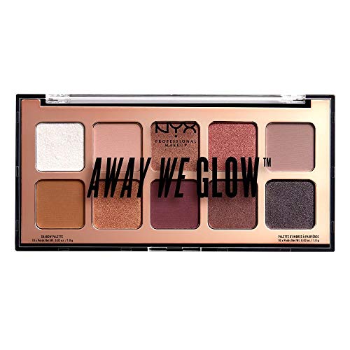 NYX PROFESSIONAL MAKEUP Paleta de Sombras de Ojos Away We Shadow Palette Tono xHooked On Glow Color Multicolor 1, Mujer, Multi, Talla única