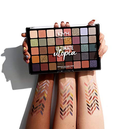 NYX Professional Makeup Paleta de sombras de ojos Ultimate Shadow Palette, Pigmentos compactos, 40 tonos mates, satinados y metalizados, Tono: Utopia