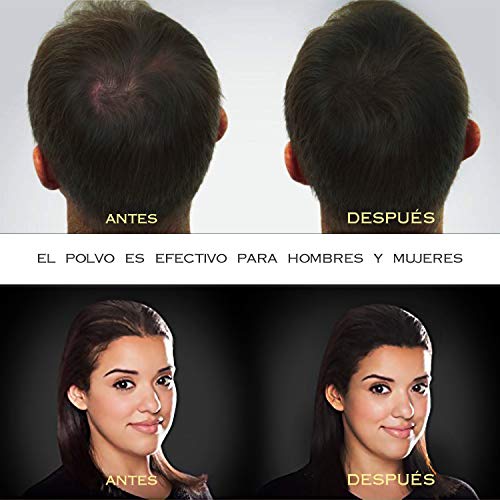 O³ Fibras Capilares Negro 28 Gramos Para Caida Del Cabello – Keratin Fibers 100% Natural Para Disimular Calvicie Al Instante| Maquillaje Capilar Para Hombres Y Mujeres (Negro (negro))