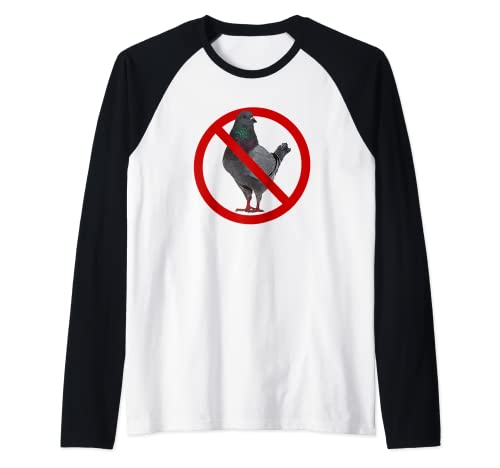 Odio las palomas Camiseta Manga Raglan