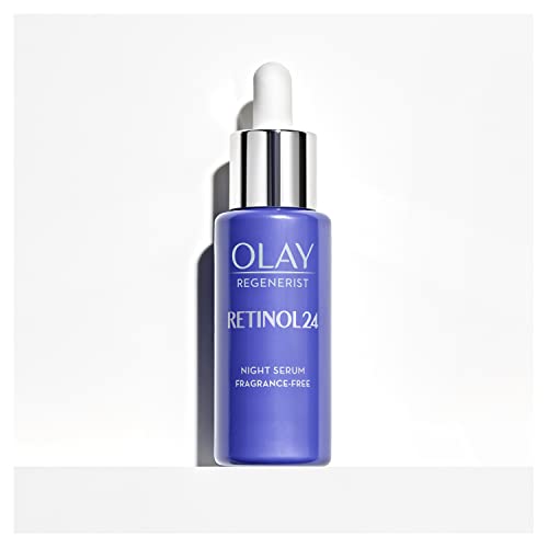 Olay Regenerist Collagen Peptide24 Crema de Día Sin Perfume + Sérum de noche, Sérum retinol sin fragancia para una piel suave y radiante