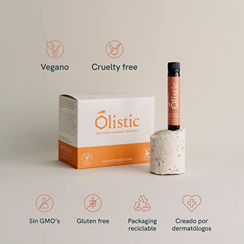 Olistic for WOMEN - 28 Ampollas de Tratamiento Anticaída Cabello para Mujer - Fortalece las Fibras Capilares y ayuda a prevenir la Caída de Pelo - 100% Natural, Vegano, Sin gluten y GMO Free