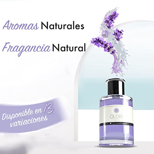 Olori Ambientador de hogar Mikado - Difusor de Varillas  - Lavanda, 100ml - Natural, de Larga duración 2-3 Meses, con aceites Esenciales