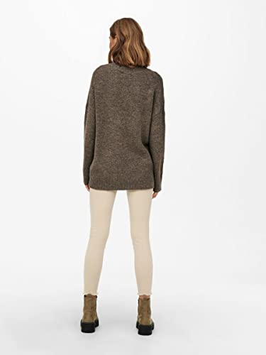 Only Onlnanjing Knt Noos-Jersey (Talla L/S) Suéter, Major Brown, S para Mujer