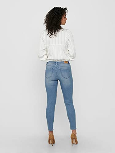 Only Onlwauw Life Mid SK DEST Bj759 Noos Jeans, Denim Light Medium Blue Denim, S para Mujer