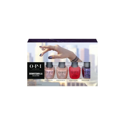 OPI Downtown LA, Infinite Shine Esmalte de uñas de larga duración, Set 4 unidades, 15 ml