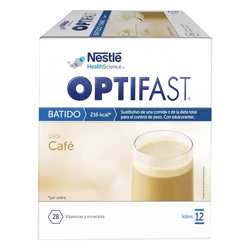 Optifast® Batido - Café - 12 sobres de 55 g - Sustitutivos de comida - Ayuda para perder peso o a mantenerlo después de haberlo perdido