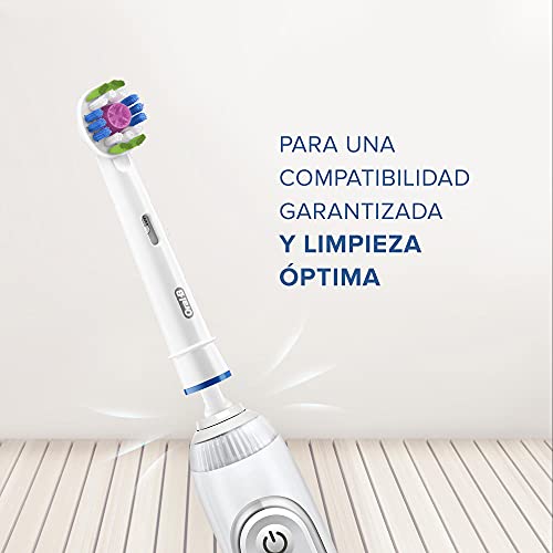 Oral-B 3D White Recambios Cepillo de Dientes Eléctrico, Pack de 8 Cabezales con Tecnología Maximaiser, Blanco - Originales