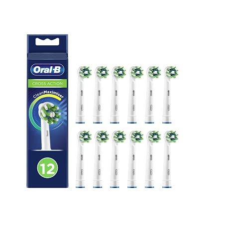 Oral-B CrossAction Cabezales De Recambio, Pack De 12, Envase Reciclable, Apto para Tamaño Del Buzón