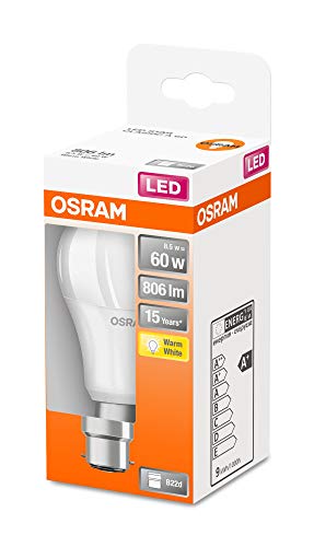 OSRAM LED Retrofit CLASSIC A Bombilla LED , Casquillo E27 , 4000 K , 7 W , Equivalente a 60W , mate , Blanco frío