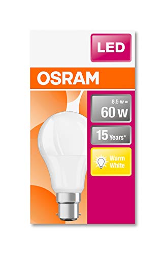 OSRAM LED Retrofit CLASSIC A Bombilla LED , Casquillo E27 , 4000 K , 7 W , Equivalente a 60W , mate , Blanco frío