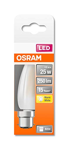 OSRAM LED Retrofit CLASSIC B Bombilla LED , Casquillo E14 , 4000 K , 2,50 W , Equivalente a 25W , Blanco frío