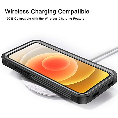 OWKEY Funda para iPhone 12 Mini + Pantalla Protector Integrado Sellada,Carcasa Transparente 360°Antigolpes,Funda para iPhone 12 Mini -5.4“