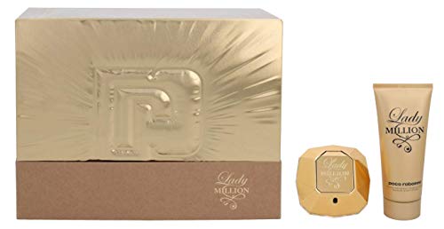 Paco Rabanne Set Lady Million Edp 80 Ml + Body 100 Ml, color Crema