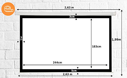 Pantalla de proyeccion Manual de 120" ( 2,44 x 1,83 Metros )