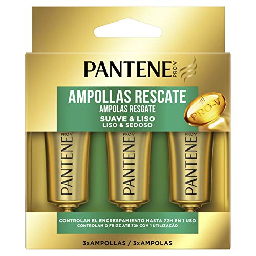 Pantene Pro-V Suave & Liso Ampollas Rescate, 3 x 15ml