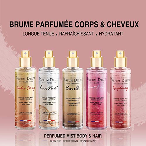 PARFUM D’ELITE PARIS – Sweet Lady – Bruma perfumada para cuerpo y cabello, producto de belleza para mujer de larga duración y tamaño de viaje, 100 ml