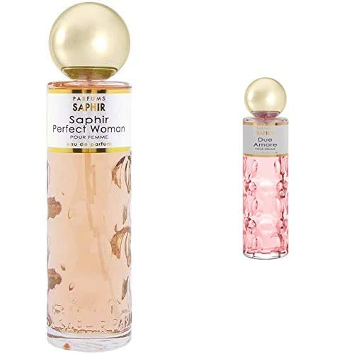 PARFUMS SAPHIR Perfect Woman Eau de Parfum con vaporizador para Mujer 200 ml + Due Amore, Eau de Parfum con vaporizador para Mujer, 200 ml