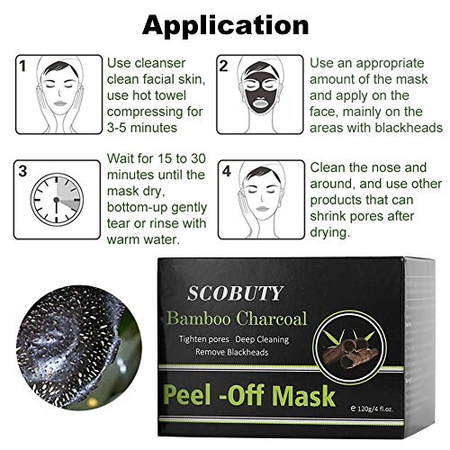 Peel Off Mask,Mascarilla Puntos Negros,Mascarillas Exfoliantes y Limpiadoras,Mascarilla Exfoliante Facial,Black Mask, Deep Cleansing Mascarilla