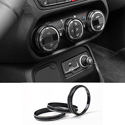 Pegatinas de Coche Molduras Interiores/Ajuste para Jeep Renegade 2016-2017 Aire Acondicionado Botón Accesorios/Ajuste para Jeep Renegade Pegatina (Color Name : Red)