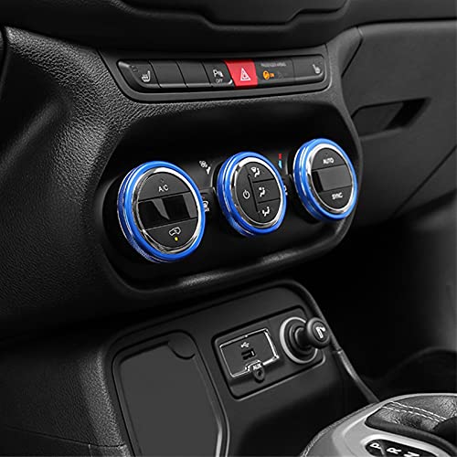 Pegatinas de Coche Molduras Interiores/Ajuste para Jeep Renegade 2016-2017 Aire Acondicionado Botón Accesorios/Ajuste para Jeep Renegade Pegatina (Color Name : Red)