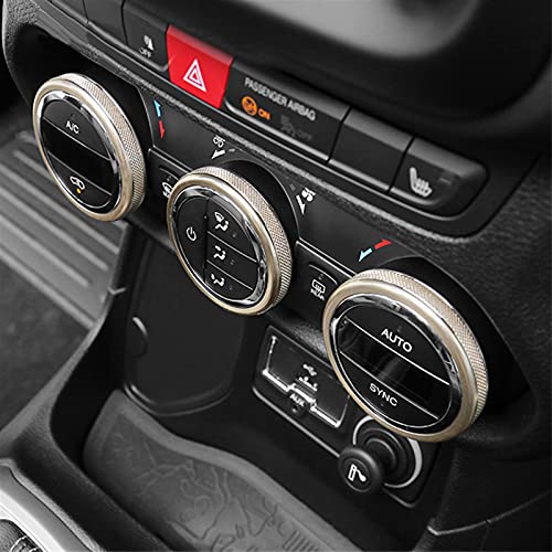 Pegatinas de Coche Molduras Interiores/Ajuste para Jeep Renegade 2016-2017 Aire Acondicionado Botón Accesorios/Ajuste para Jeep Renegade Pegatina (Color Name : Red)