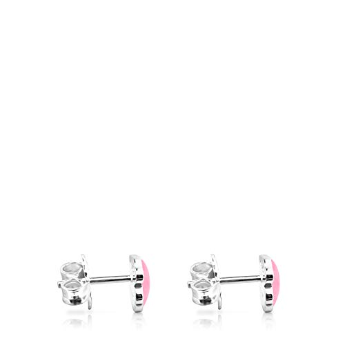 Pendientes TOUS Color de Plata con Cuarcita rosa (815433610)