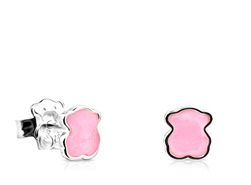 Pendientes TOUS Color de Plata con Cuarcita rosa (815433610)