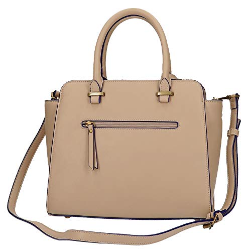 Pepe Jeans Zoe Bolso Beige 29x25x12 cms Piel Sintética