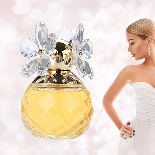 Perfume de fragancia de madera con sabor a flor de 60 ml para mujer, perfume duradero para mujer, regalo de Navidad de cumpleaños(oro)