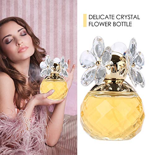 Perfume de fragancia de madera con sabor a flor de 60 ml para mujer, perfume duradero para mujer, regalo de Navidad de cumpleaños(oro)