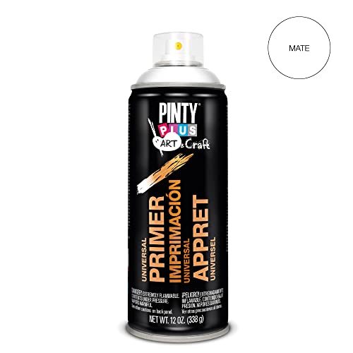 PINTYPLUS ART & CRAFT 146 Imprimacion Universal Spray 520cc, Blanco, 400 ml (Paquete de 1)