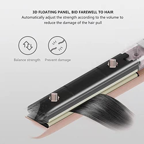 Plancha de pelo portátil, Plancha de pelo pequeña 2 en 1, Plancha de pelo profesional ghd con revestimiento de cerámica, Plancha de pelo para viaje (Negro)