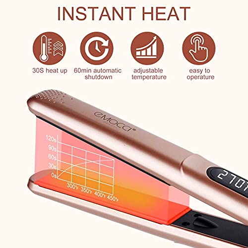 plancha pelo cerámica crimper profesional 2 En 1 Con Pantalla LCD Temperatura Ajustable