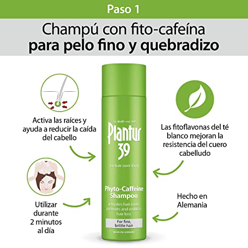 Plantur 39 Pack de Champú Anticaida Mujer con Cafeína 250 ml y Acondicionador 150 ml | Evita y Reduce la Anticaida Cabello Mujer | Tratamiento para la Caida del Cabello Delgado y Frágil