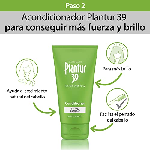 Plantur 39 Pack de Champú Anticaida Mujer con Cafeína 250 ml y Acondicionador 150 ml | Evita y Reduce la Anticaida Cabello Mujer | Tratamiento para la Caida del Cabello Delgado y Frágil