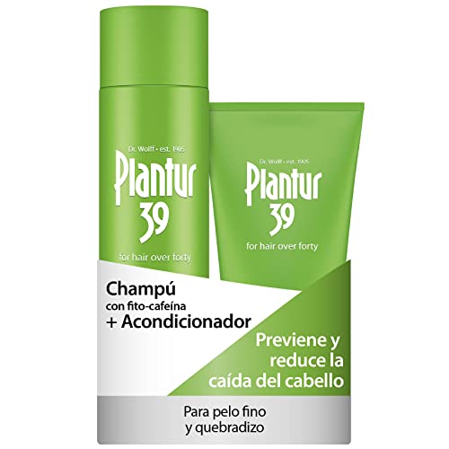 Plantur 39 Pack de Champú Anticaida Mujer con Cafeína 250 ml y Acondicionador 150 ml | Evita y Reduce la Anticaida Cabello Mujer | Tratamiento para la Caida del Cabello Delgado y Frágil