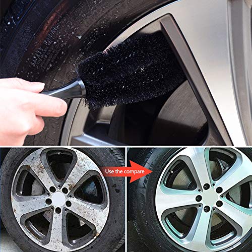 Plartree 13 pcs Cepillos de Limpieza para Coche, Kit de Detailing Coche, Cepillo para Ruedas Yllantas, Guantes de Lavado parael Interior y Exterior de Coche, Lavado Ruedas, Ventilación de Aire, Moto