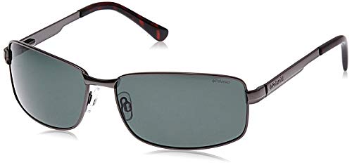 Polaroid P4416 RC A3X Gafas de Sol, Gris (Dark Gun/Green Pz), 63 para Hombre