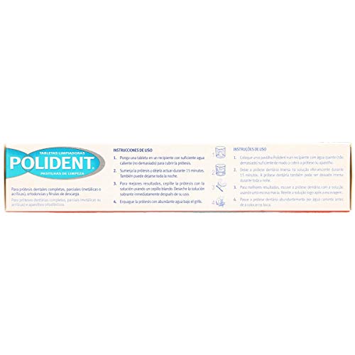 POLIDENT PASTILLAS BLANQUEADOR 30 UDS