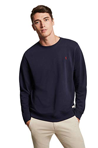 POLO CLUB Sudadera Orgánica Azul Marino con Cuello Redondo para Hombre