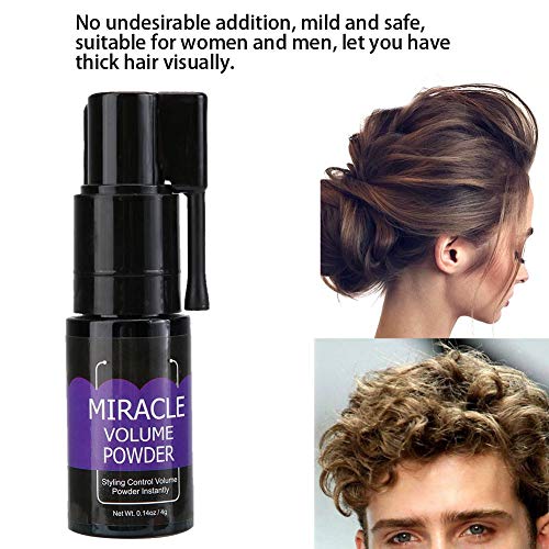 Polvo para el cabello, 4g 360 ° Rotar Fluffy Fine Unisex Hair Styling Polvo Air Root Lifting Mattifying Hair Voluminizador Texturizante Polvo para mantener el cabello anti-graso suave y esponjoso