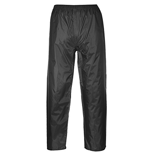 Portwest Pantalones para lluvia Classic Unisex, Color: Negro, Talla: 4XL, S441BKR4XL