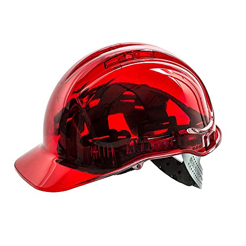 Portwest PV50 - Opinión máxima del casco, color rojo